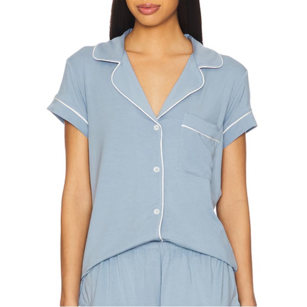 Blue Short Sleeve Pajama Top Eberjey